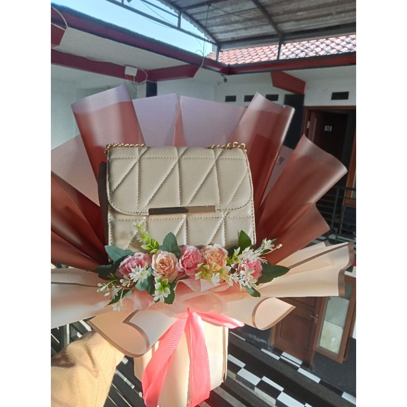 [Buket Bunga Tas] Buket Bunga Unik | Buket Bunga Aesthetic | Ide Kado Hari Ibu |