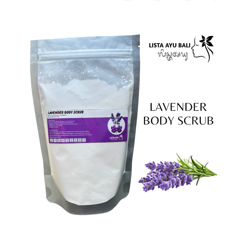 Lavender Body Scrub Big pack  // Lulur Bubuk Organik // Organic Body Scrub Bali // Lulur Bunga // Lu