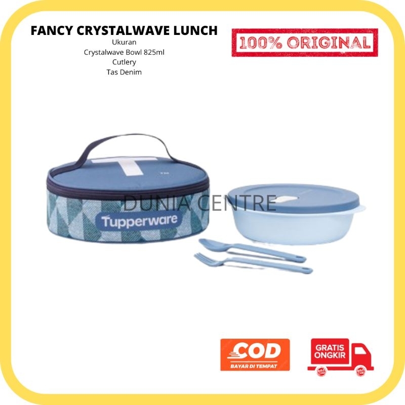 PROMO TUPPERWARE TEPAK MAKAN CRYSTALWAVE LUNCH SET ORIGINAL