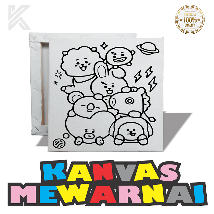 

Kanvas Lukis Sketsa Mewarnai 20x20 cm