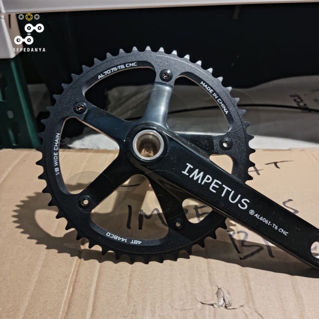 Impetus Crankset Crank Set 48T 48 T HT2 Hollow Tech 2 BCD 144mm 144 mm Arm 165mm 165 mm Singe Speed 