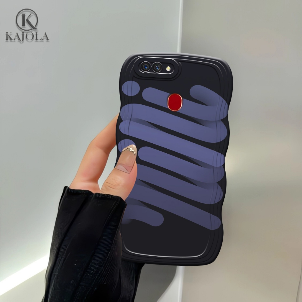 Case Gelombang Oppo A5S / A12 / A11K / A7 / F9 Motif Aesthetic Bahan Softcase silicon Lentur - Skin 