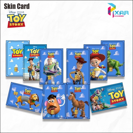 

STICKER PELINDUNG KARTU SKIN CARD ATM SIM KTP E-MONEY STIKER MOTIF TOY STORY SUDAH DILAPISI ANTI GORES