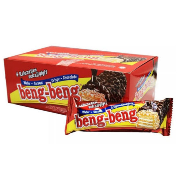 

Beng Beng Reguler isi 17pcs Chocolate & Caramel Wafer Coklat 25gr