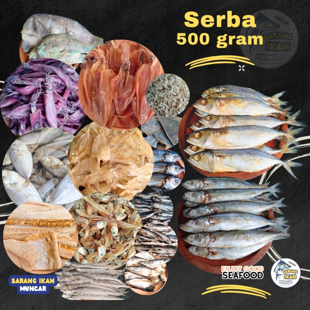 

SERBA 500 GRAM IKAN ASIN : CUMI/PEDA/KLOTOK/TERI/JAMBAL/PETEK/TAMBAN DLL