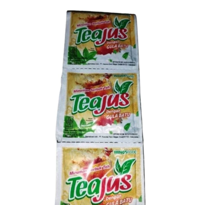 

TEAJUS GULA BATU & RASA APEL 1 RENCENG MINUMAN TEH MURAH