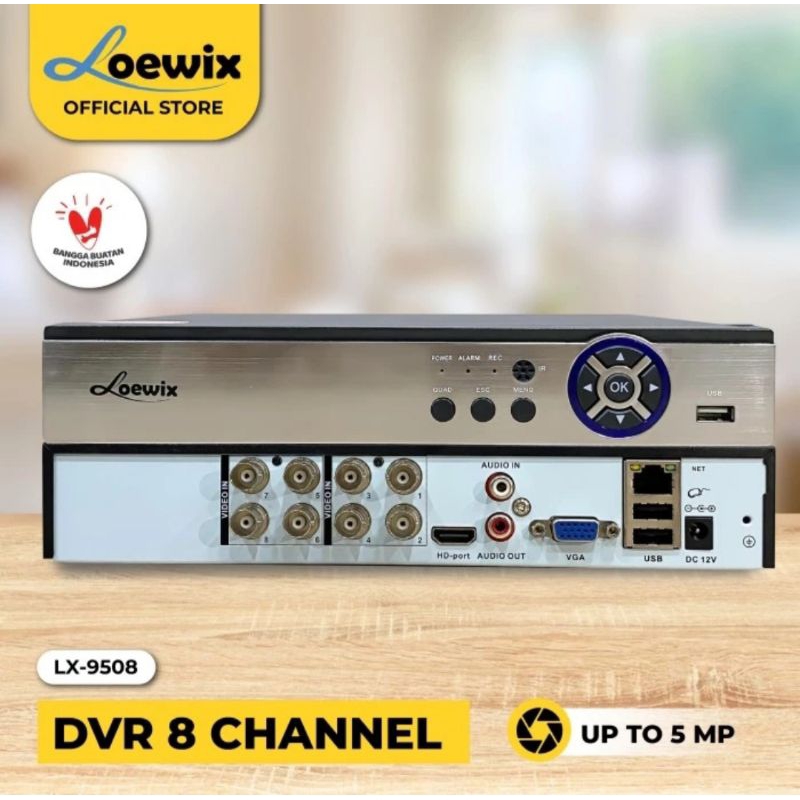 LOEWIX 5 MP DVR 8 CHANNEL LX-9508 8CH XMEYE FULL CHANNEL 5MP 6:1