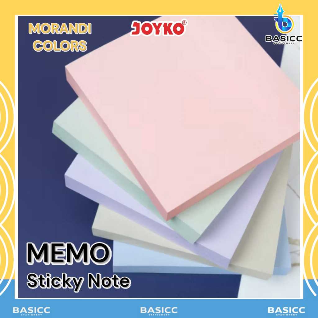 

Joyko Sticky Note MMS-30 Kertas Memo Tempel Morandi Pastel Color | @1Pcs