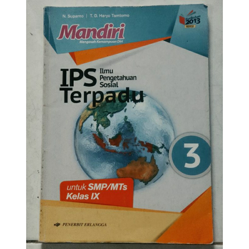 Mandiri IPS terpadu kelas 9 Erlangga