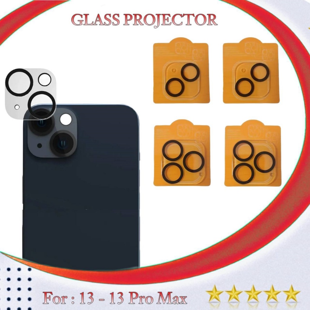 GLASS PROJECTOR KAMERA PELINDUNG CAMERA PINGGIR HITAM 13/13 MINI/13 PRO/13 PRO MAX NEW
