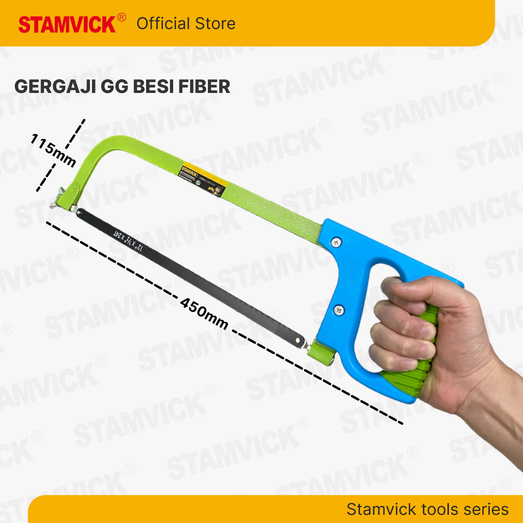 Gergaji Besi + Gagang Karet Stamvick Type New England - Gagang Gergaji Besi / Stamvick Hacksaw Frame