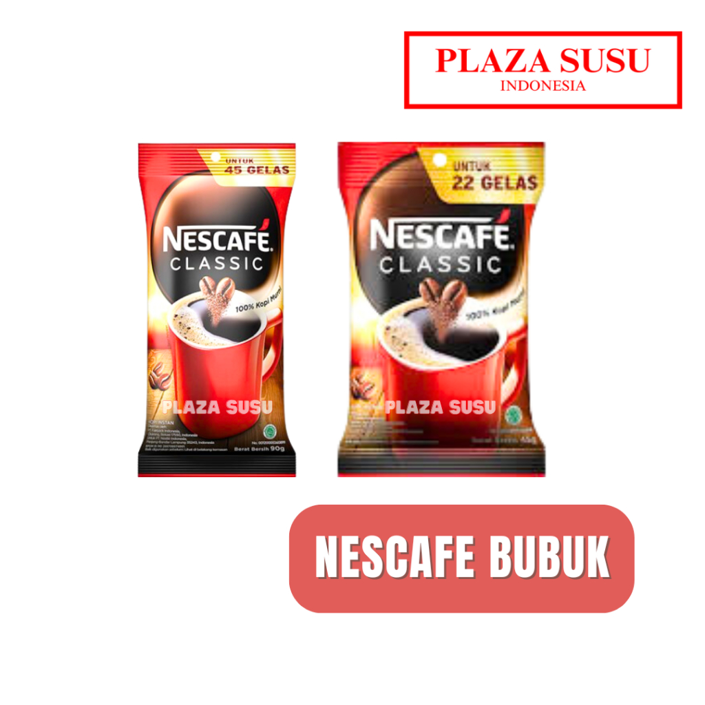 

BUBUK KOPI NESCAFE MINUMAN COFFEE POUCH 45G/90G NESCAFE CLASSIC INSTAN