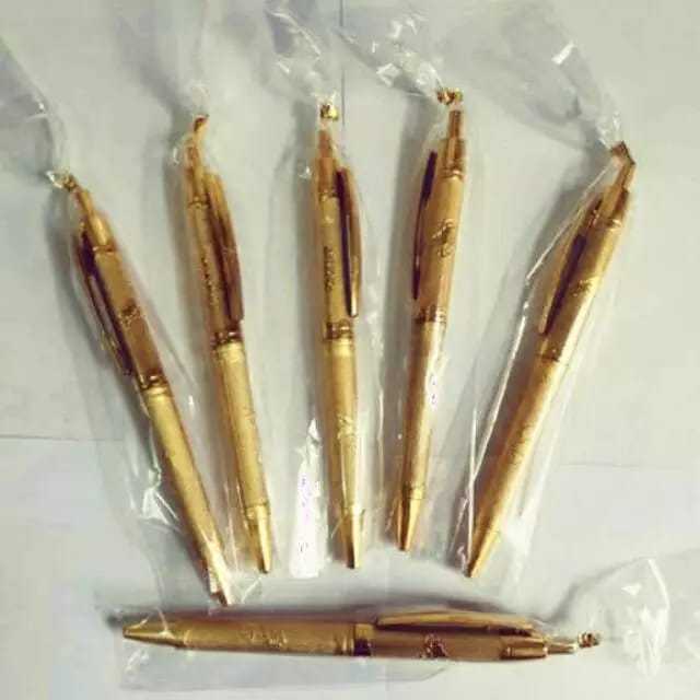 

(100 pcs) PULPEN EMAS PACKING PLASTIK | Souvenir Pernikahan | Grosir Souvenir Murah