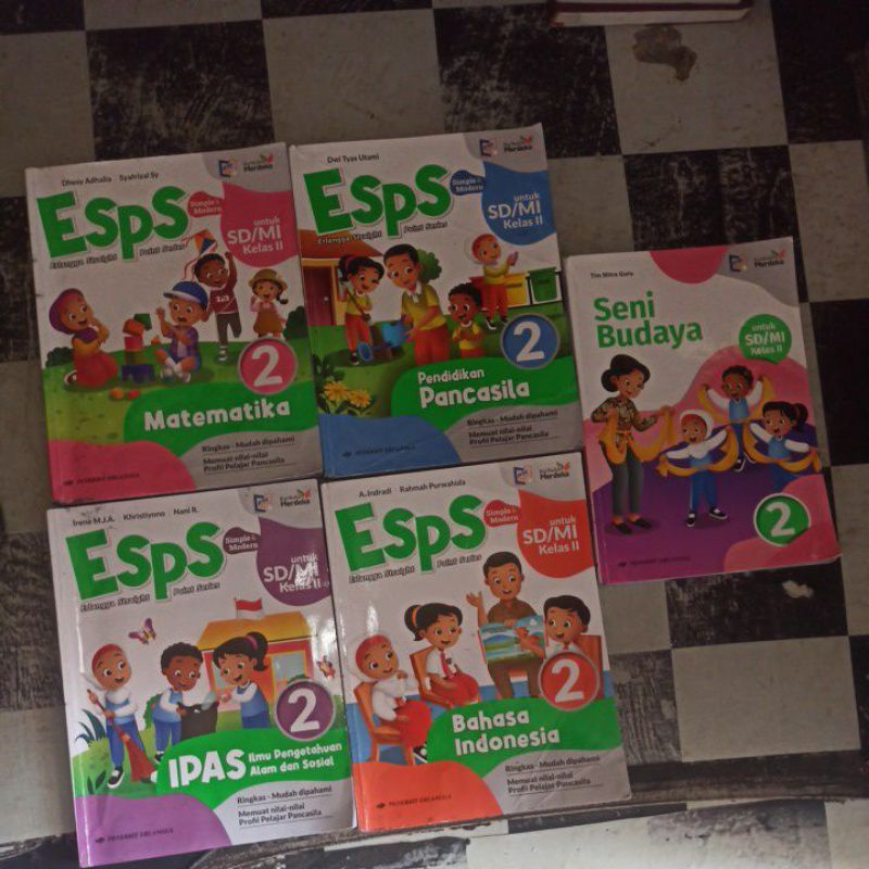 ESPS 5 BUKU CAMPUR, MTK, PANCASILA, IPAS, BHS INDO, SENI BUDAYA UNTUK SD KELAS 2 K. MERDEKA
