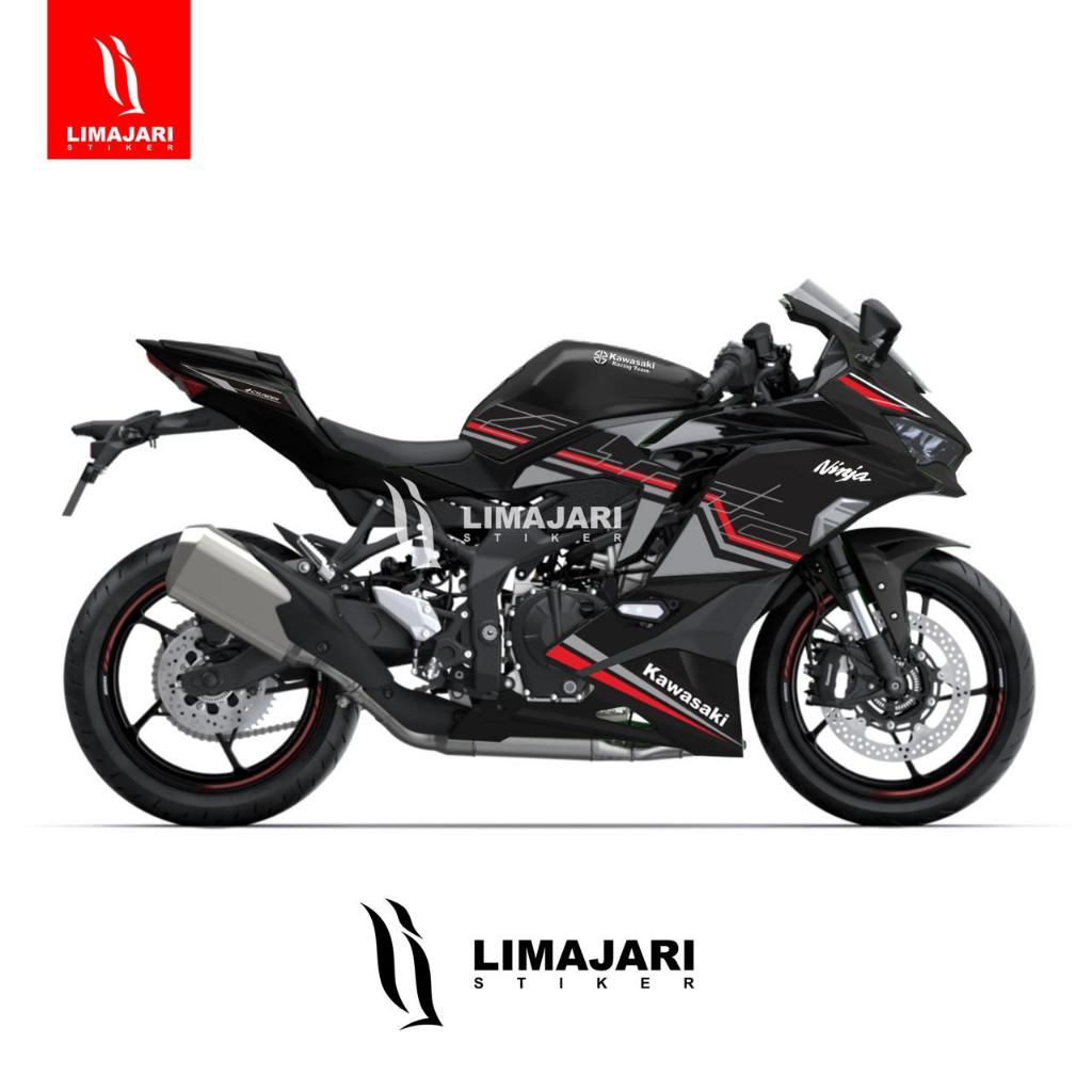 Decal Limajari Sticker - ZX25R Livery Black KRT Grey ZX25RR - Stripe Only