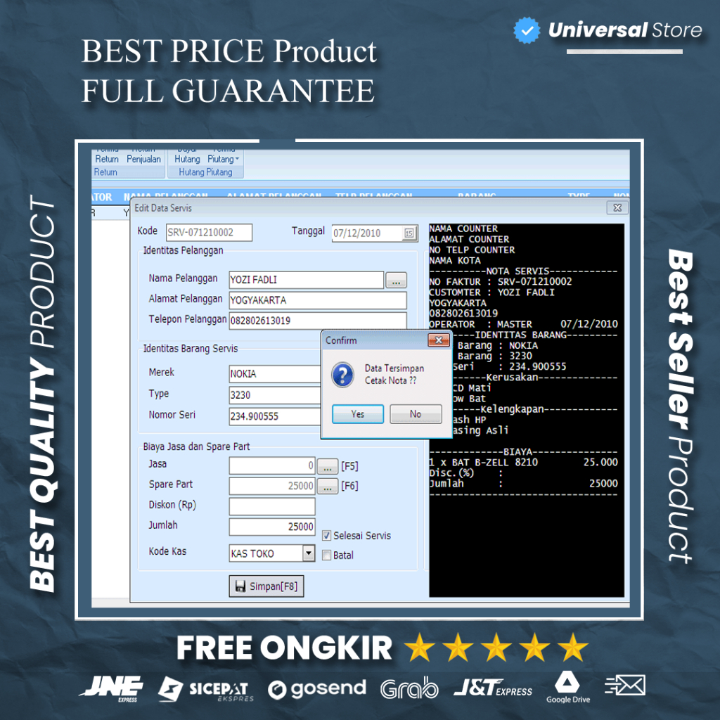 Program Toko Handphone Counter Ponsel Cellular Premium Full Version Software Aplikasi
