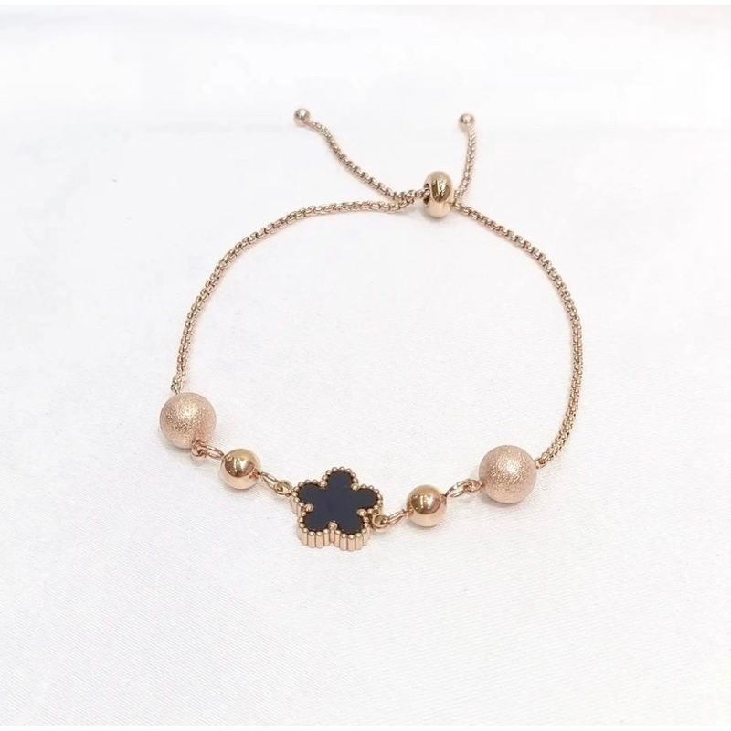 Keikoonlineshop Gelang serut bola mix warna titanium asli / Gelang serut biji lada import