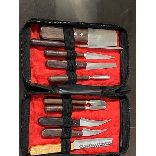 pisau garnish ukir buah dan sayur stainless|promo Pisau ukir buah satuan set buat garnish tumpeng
