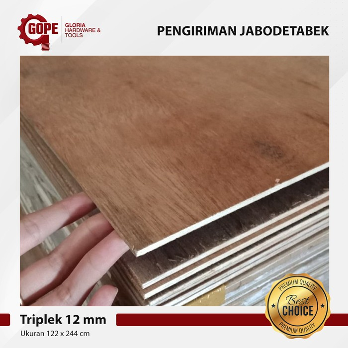 Triplek 12 mm MC Lembaran Ukuran 122 x 244