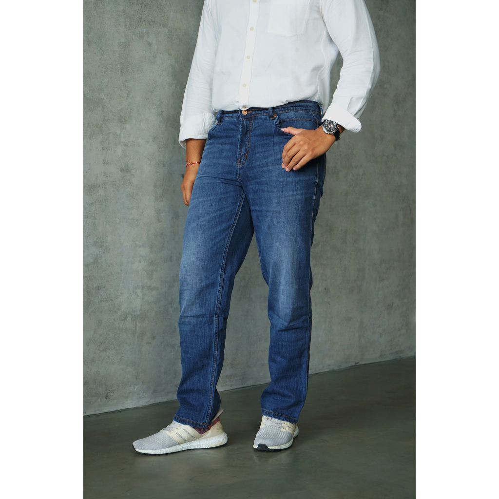 FOREX Celana Jeans Pria Biru Terang Regular Fit DLRN3647