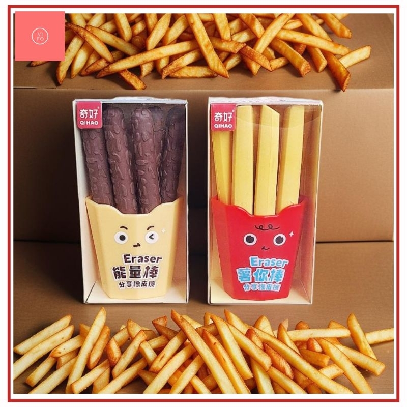

Penghapus Lucu Eraser Bentuk Kentang Goreng / Chocolate
