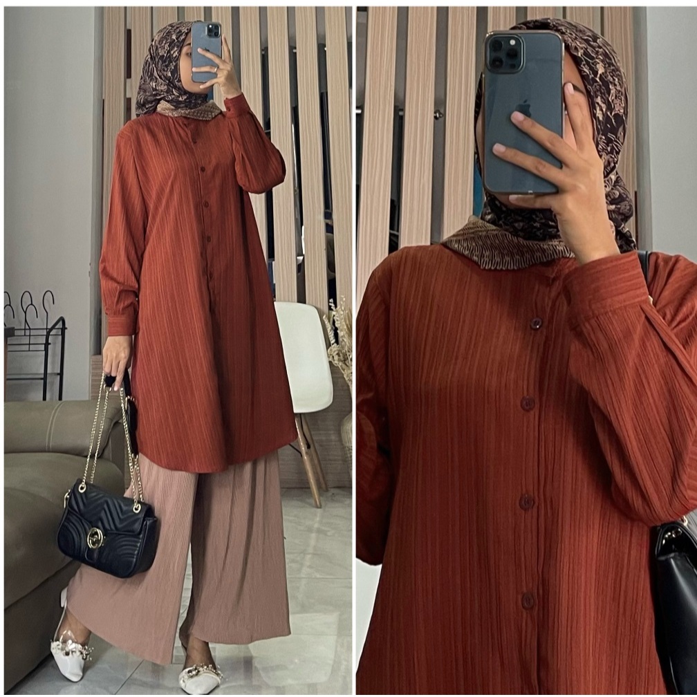 Tunik Polos ZEVA - Tunik Simple Lady Crush - Tunik elegan