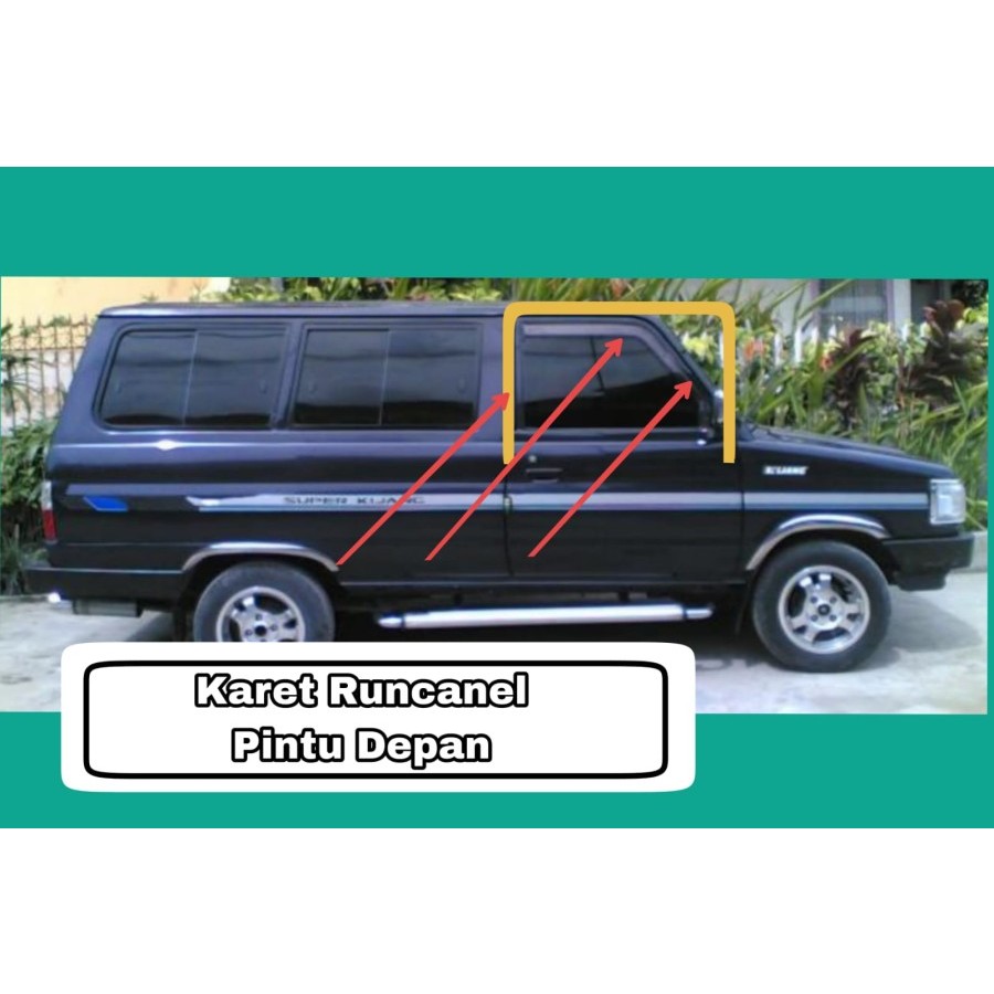 Karet Beludru Kaca Pintu Depan Toyota Kijang Kotak Super