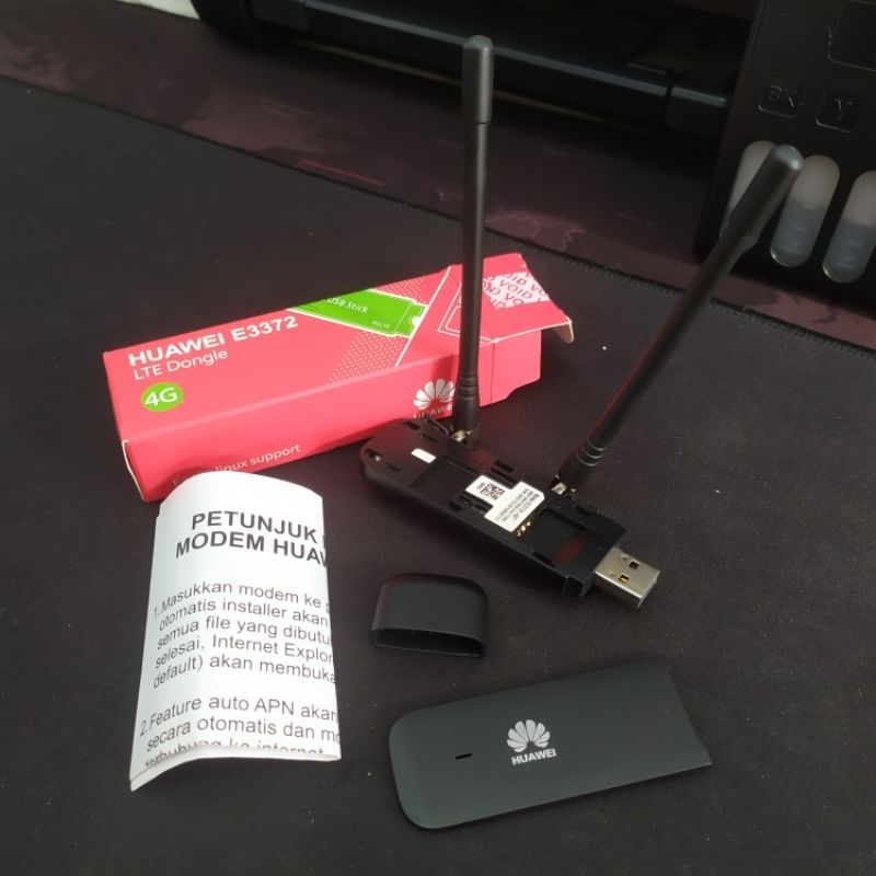 [BEKAS] NONWIFI USB MODEM DONGLE HUAWEI E3372-607 hifi air UNLOCK plus Antena