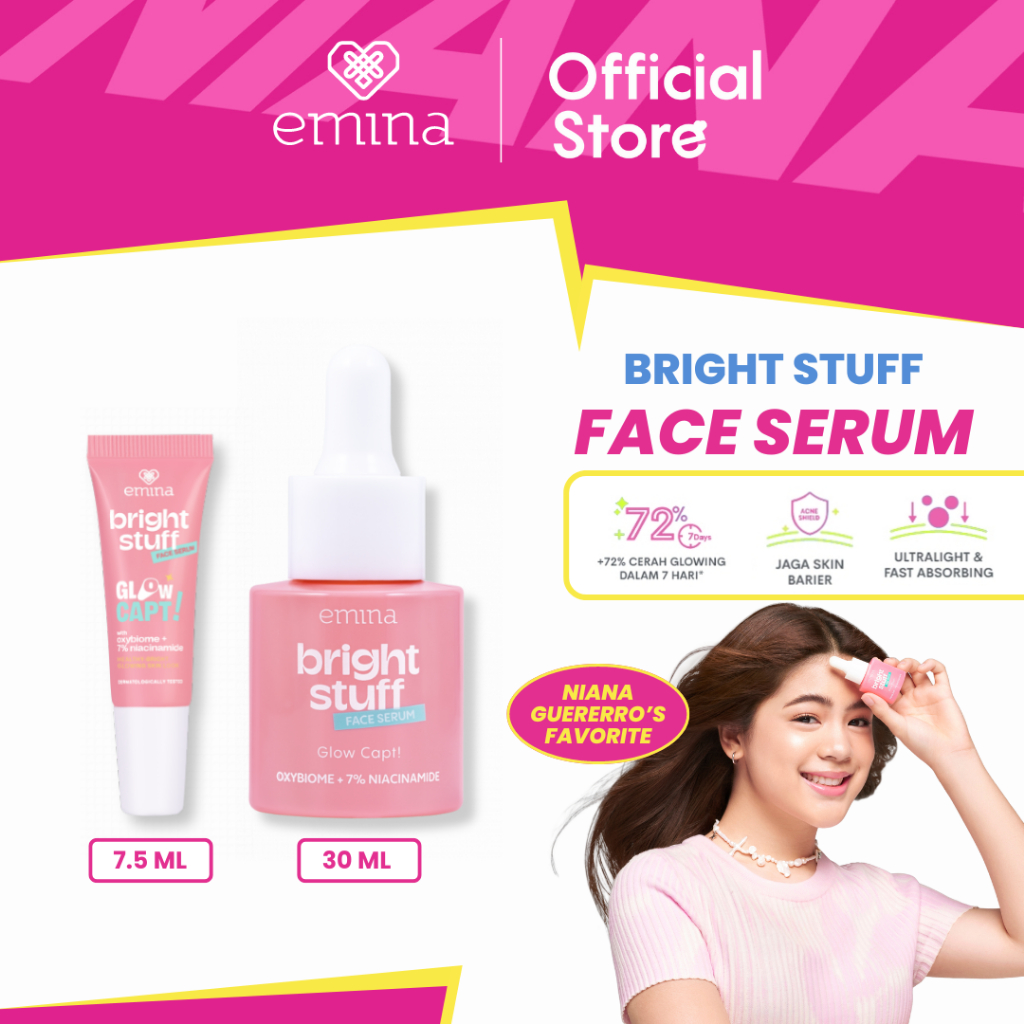 NEW Emina Bright Stuff Face Serum - Serum Pelembab Wajah Cerah Glowing Anti Kusam