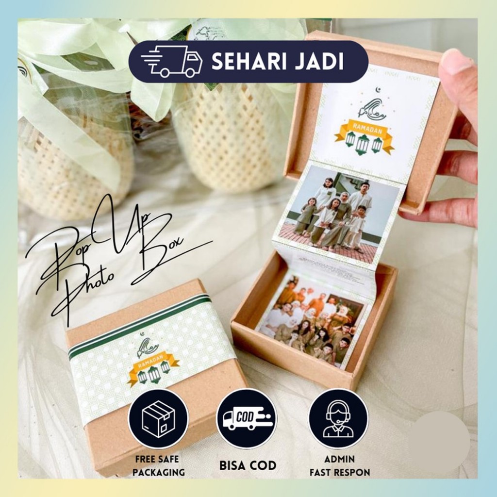 Kado Memory Box Mini Buat Hadiah Pacar Ultah / Anniversary / Wisuda Cetak Foto Polaroid Custom Aesth