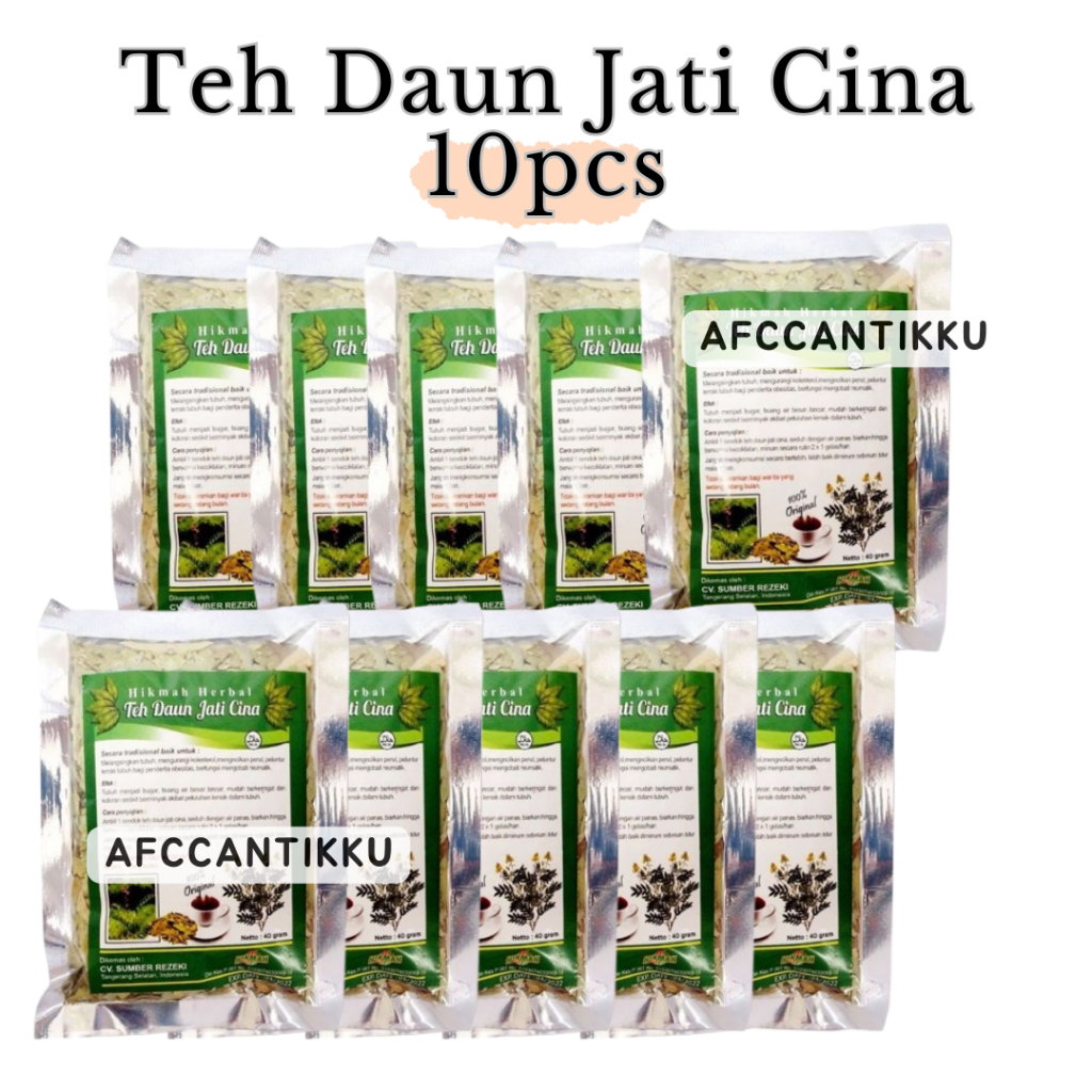 

TEH DAUN JATI CINA 10pcs / TEH PELUNTUR LEMAK