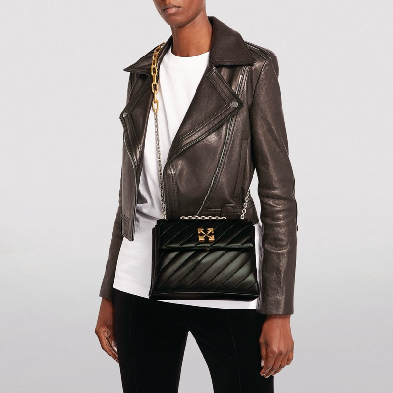 Original Off White Jackhammer 19 Quilted Shoulder Crossbody Bag