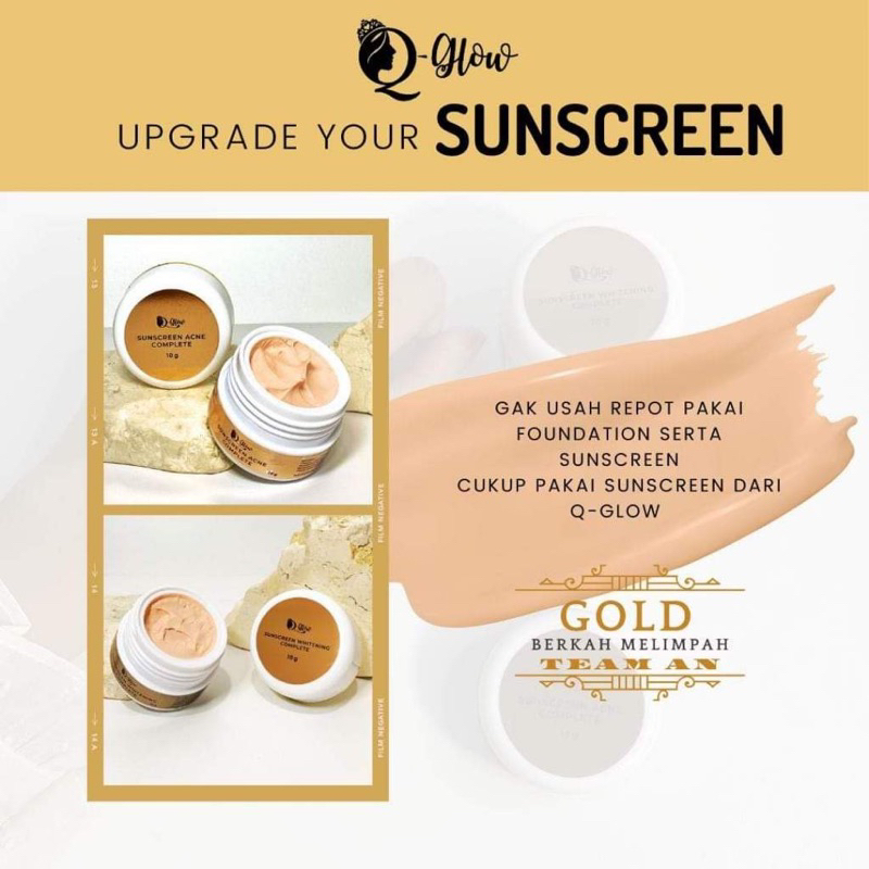 READY}ECER SUNSCREEN/NIGHT CREAM Q GLOW BRIGTENING/ACNE ORIGINAL Q GLOW SKINCARE