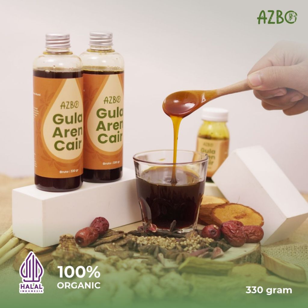 

AZBO Gula Aren Cair Organik - 1 Botol [Isi 330 Gram]
