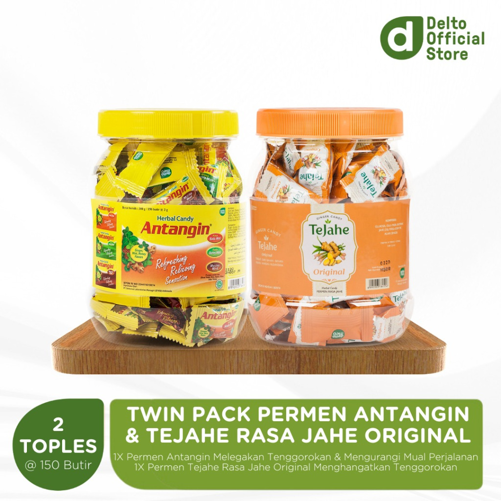 

Twin Pack Permen Toples @ isi 150 Butir (Antangin & Tejahe Original)