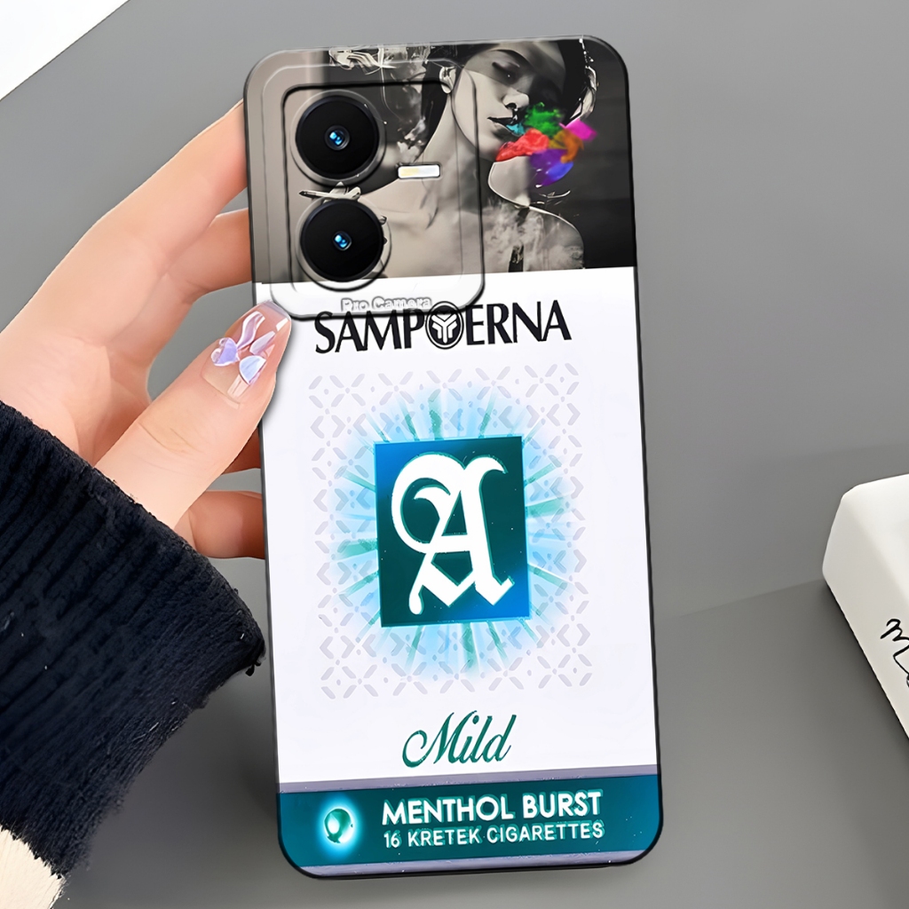 Softcase Vivo Y22 / Y22S Case Fusion Motif Bungkus Rokok Soft Case Anti Slip Casing Keren Case Vivo 