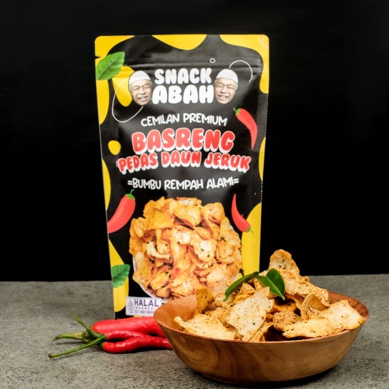 

basreng 100 gram original pedas daun jeruk bulat pipih tipis premium murah