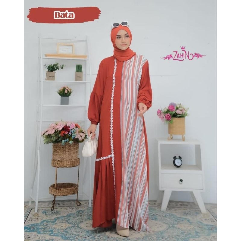gamis crinkle motif zahin