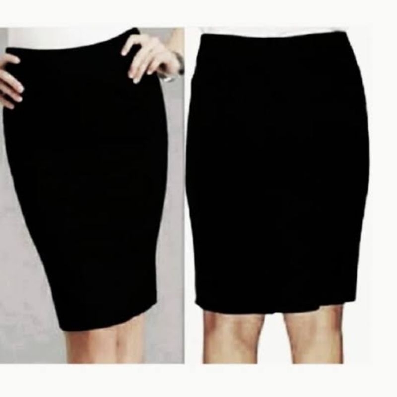 ROK SPAN PENDEK WARNA HITAM BAHAN HALUS TEBAL ADEM,COCOK BUAT NGANTOR