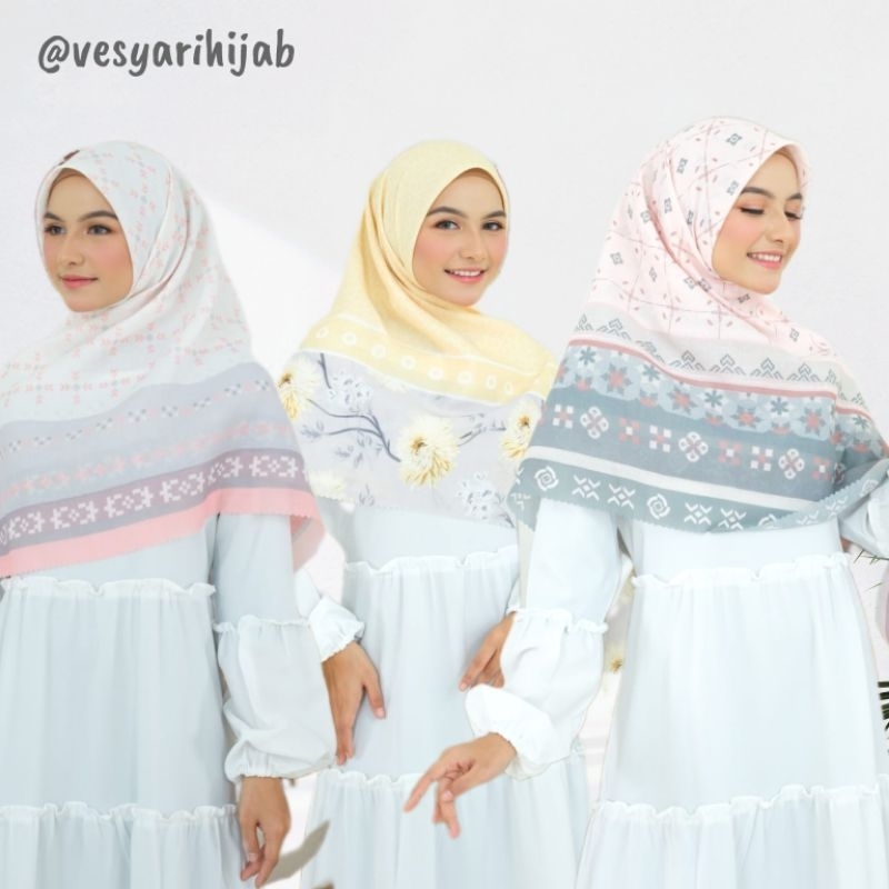 WAHEEDA HIJAB MOTIF SYARI 140X140 CM JUMBO VOAL