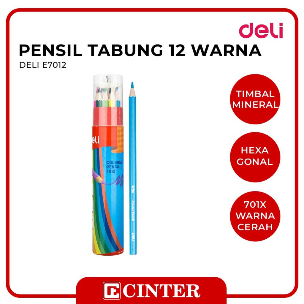 

DELI - PENSIL KAYU WARNA / PENCIL COLOUR / PEWARNA PENSIL COLOUR 12W E7012