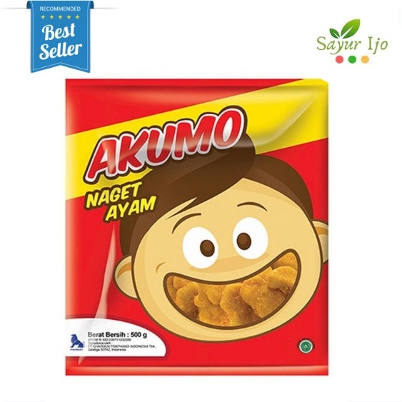 

AKUMO Chicken Nugget 500 Gram / Pack Fresh Frozen Naget Ayam Original Instant HALAL