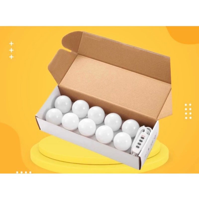 [LAMPU HIAS] 3 Warna Lampu Led Meja Rias | Lampu Kaca Rias Vanity Mirror Light ( 10 Bohlam )