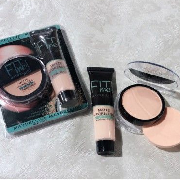 NEW FIT ME PORELESS MATTE MAYBELLINE SET 2IN1 FOUNDATION & POWDER