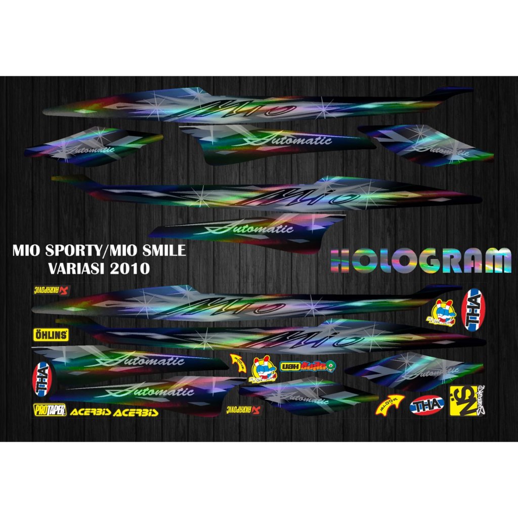 HOLOGRAM STIKER STRIPING LIST VARIASI YAMAHA MIO SPORTY SMILE 2010