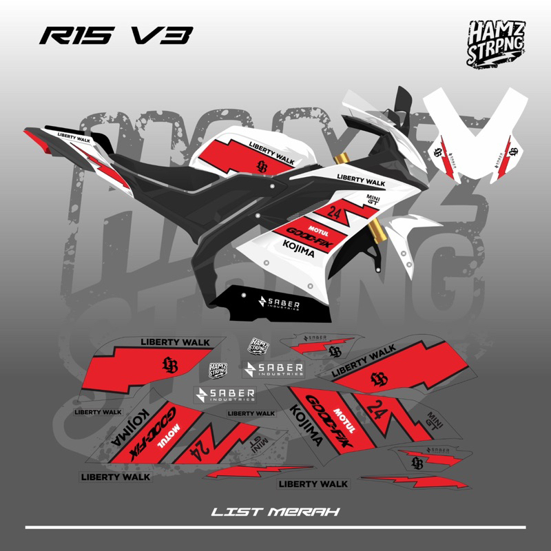 Striping Transparan R15 V3 Liberty Walk Livery