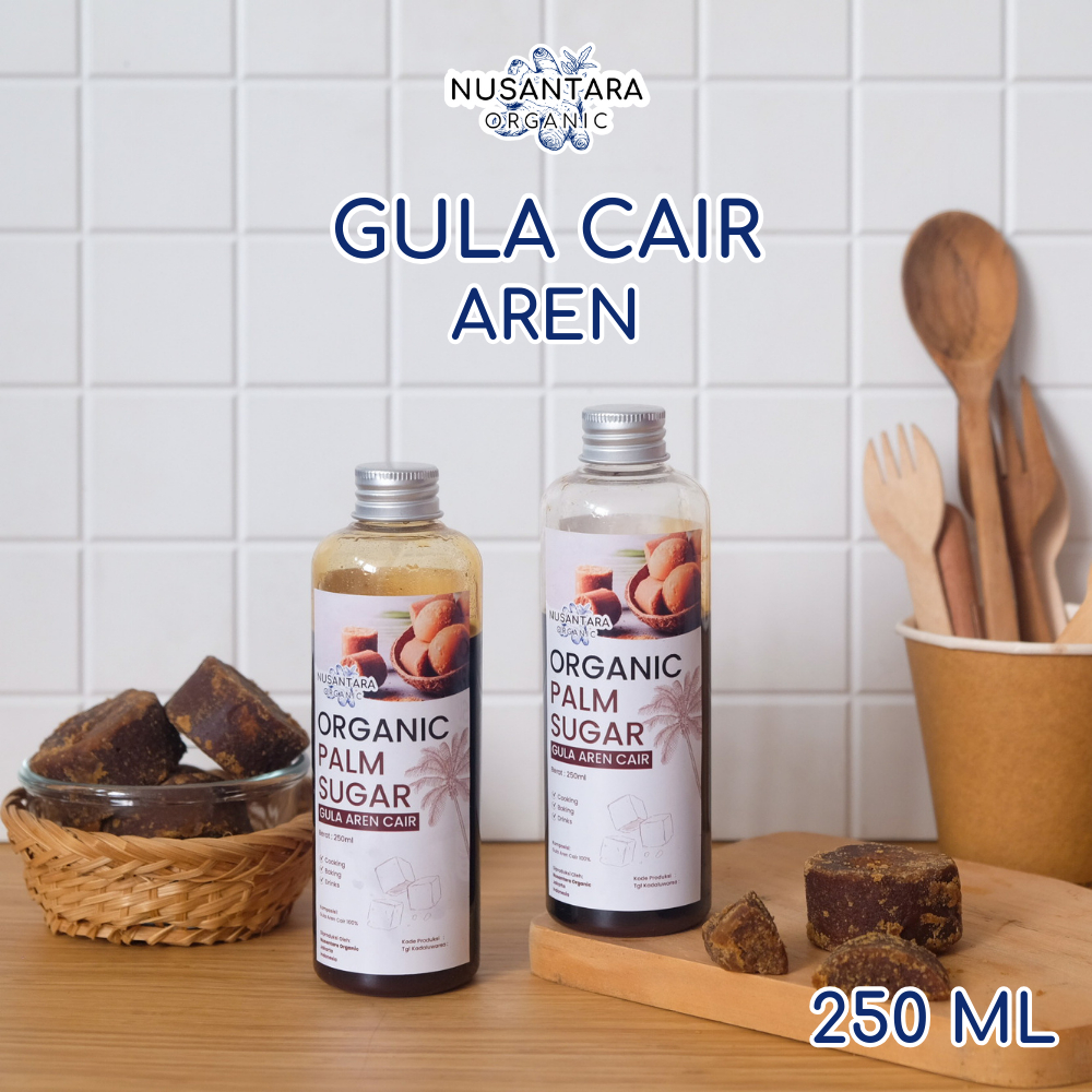 

Gula Aren Cair Nusantara Organic Syrup Palm Sugar Pure Murni Barista Brown Sirup Natural 250ml