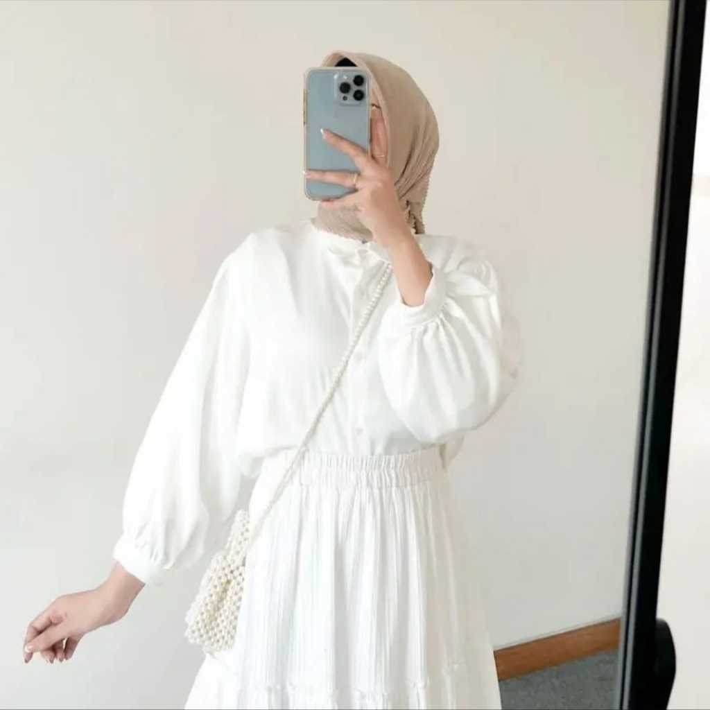 Atasan Putih Wanita/Kemeja Wanita/Kemeja Blouse Wanita/ATASAN WANITA/ATASAN