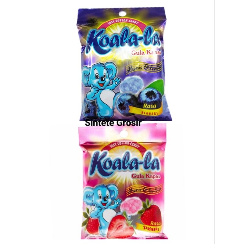 

KOALA - LA Permen Gula Kapas Stroberi & Blueberry isi 10 g