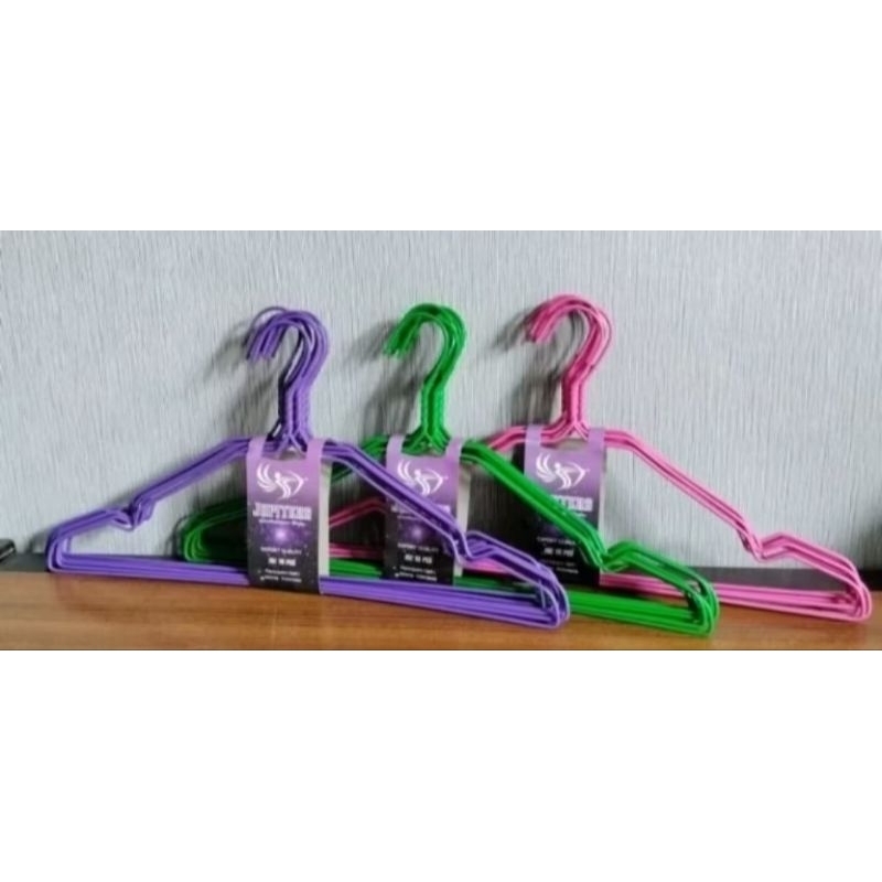 HANGER PAKAIAN GANTUNGAN BAJU KAWAT WARNA TEBAL HANGER DEWASA
